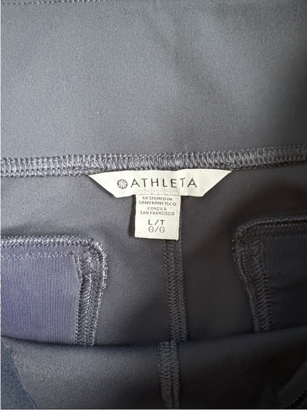 EUC Athleta Delancey Skyline Ankle Flare Pants Size Large Tall Navy - Picture 4 of 8